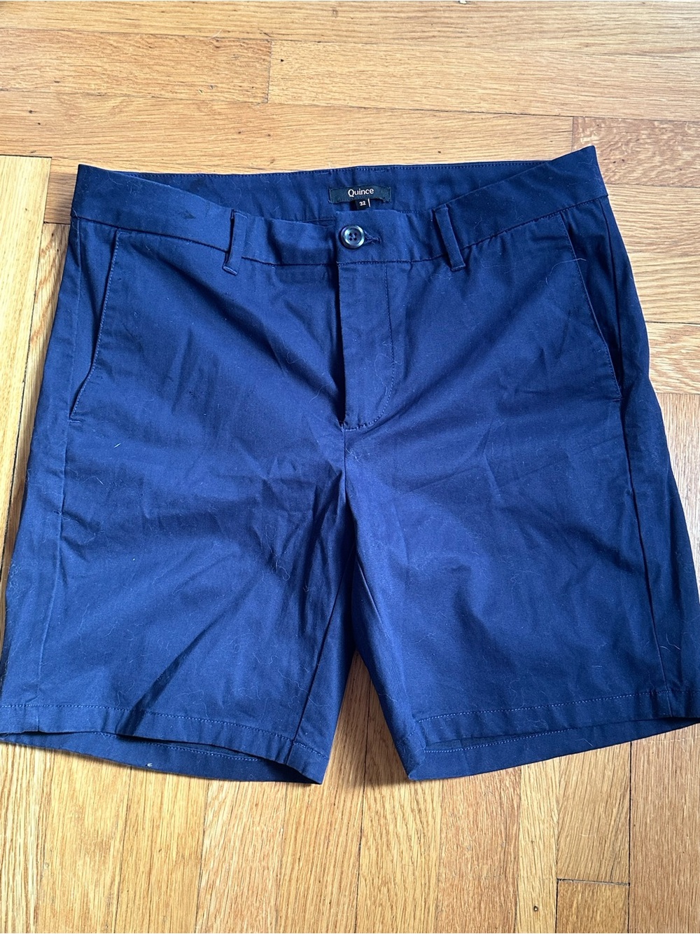 Quince Men's Navy Blue Cotton Shorts Preppy old money academia nautical